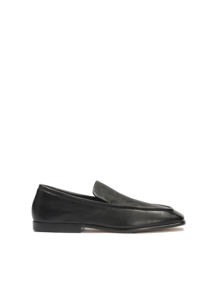 kazar Minimalist black loafers in full grain leather