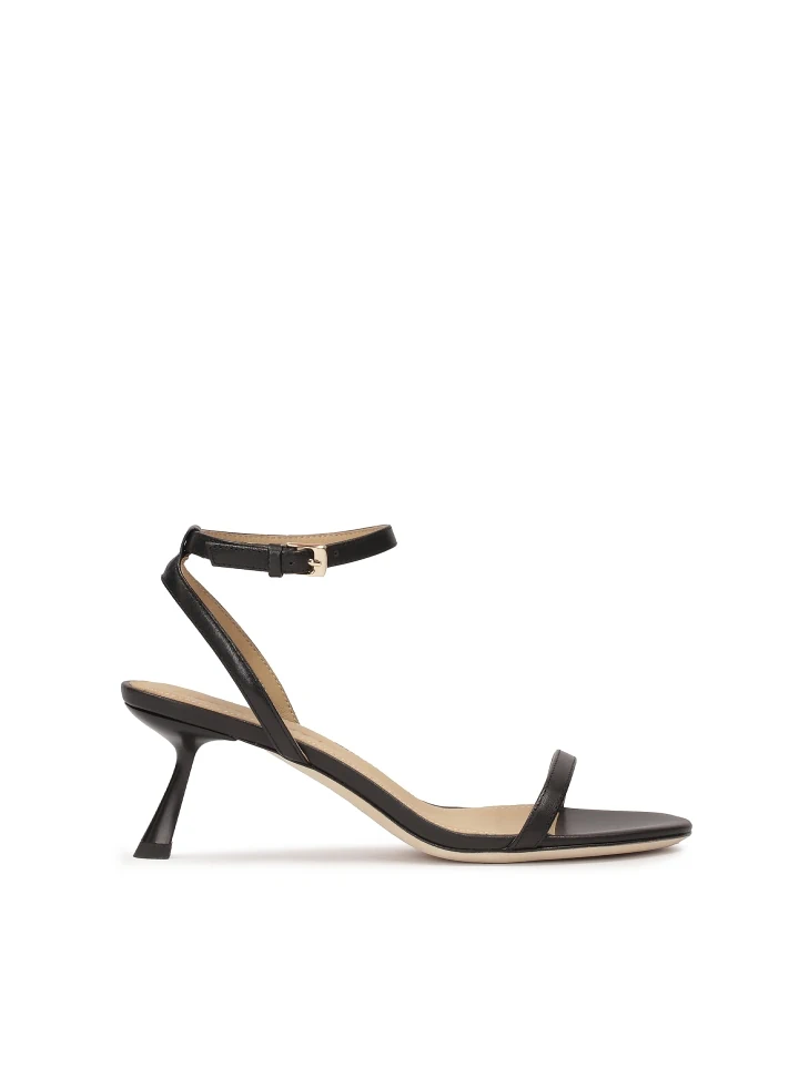 kazar Minimalist black sandals with a fashionable heel