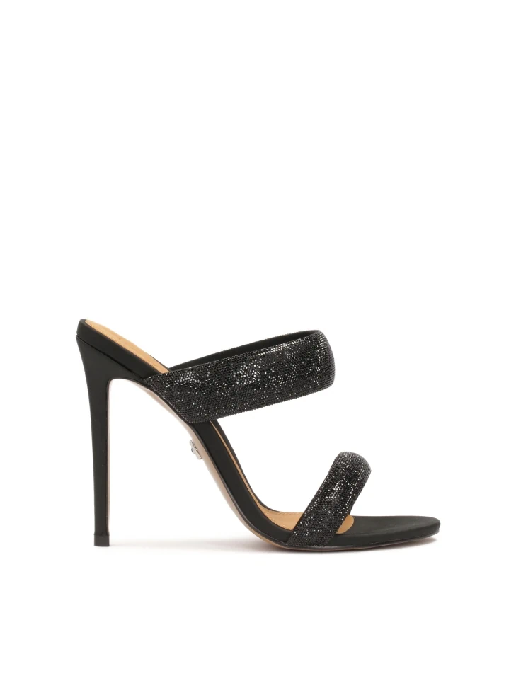 kazar Mules on a slender stiletto heel with crystals