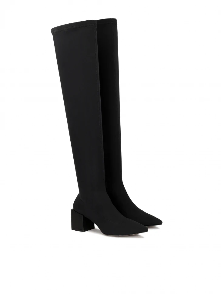 Kazar Musketeers With Square Heel Covered With Leather