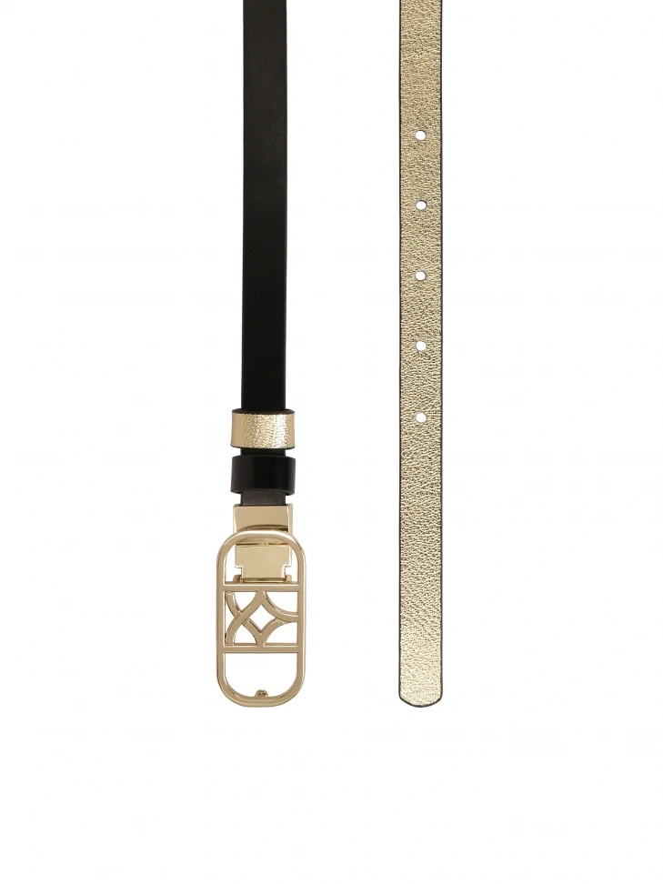 Kazar Narrow Double-sided Belt With Decorative Buckle