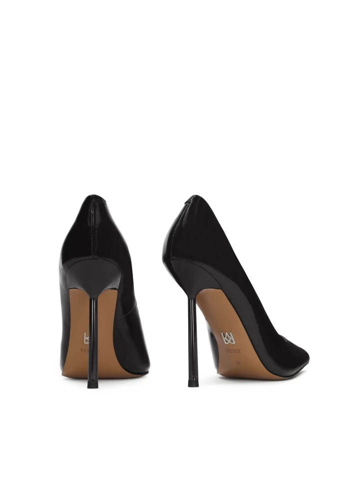 Kazar Patent Leather Black Pumps With A Slender Heel