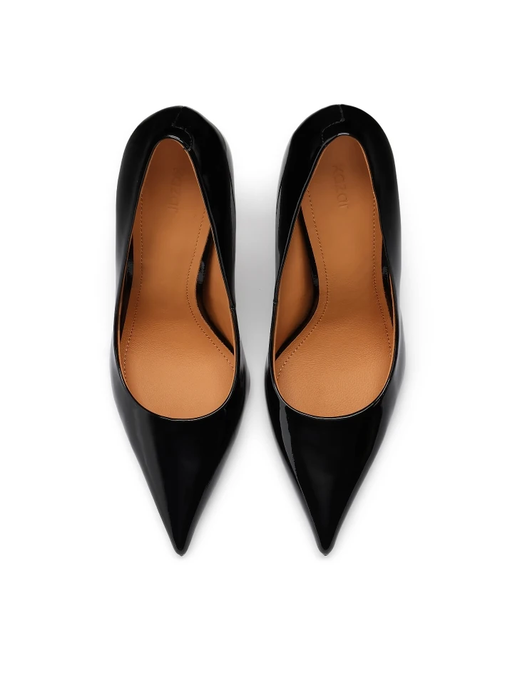 Kazar Patent Leather Black Pumps With A Slender Heel