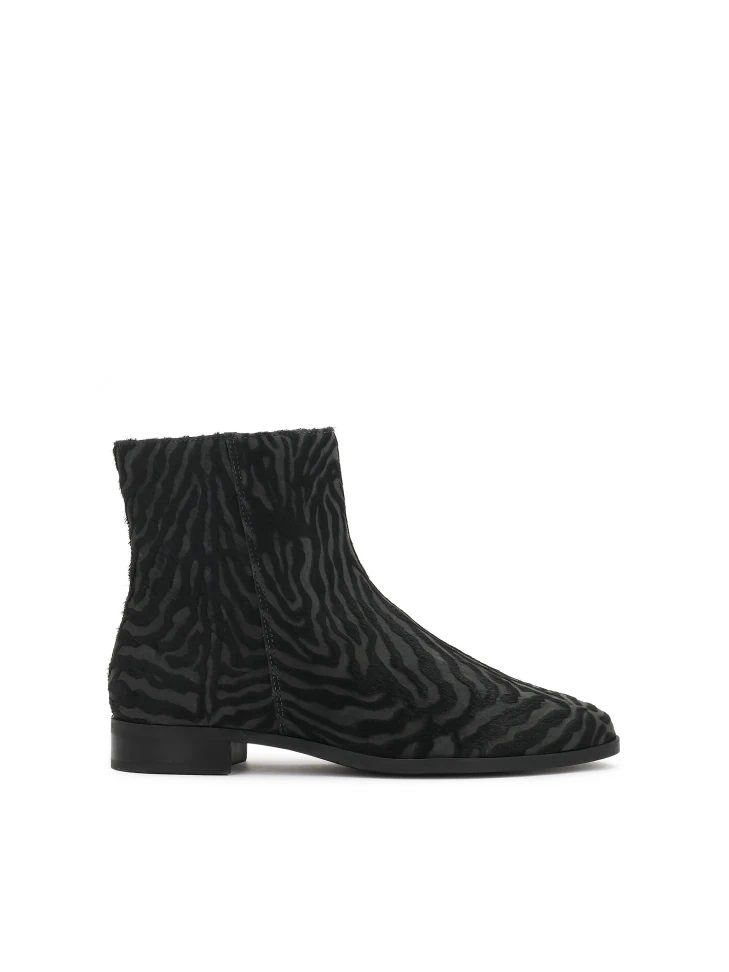 kazar Patterned leather boots with natural hair finish