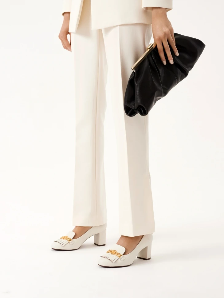 Kazar Pumps On A Comfortable Heel Decorated With Tassels