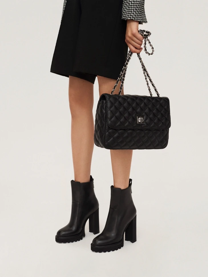 Kazar Quilted Bag With A Chain Intertwined With A Leather Strap