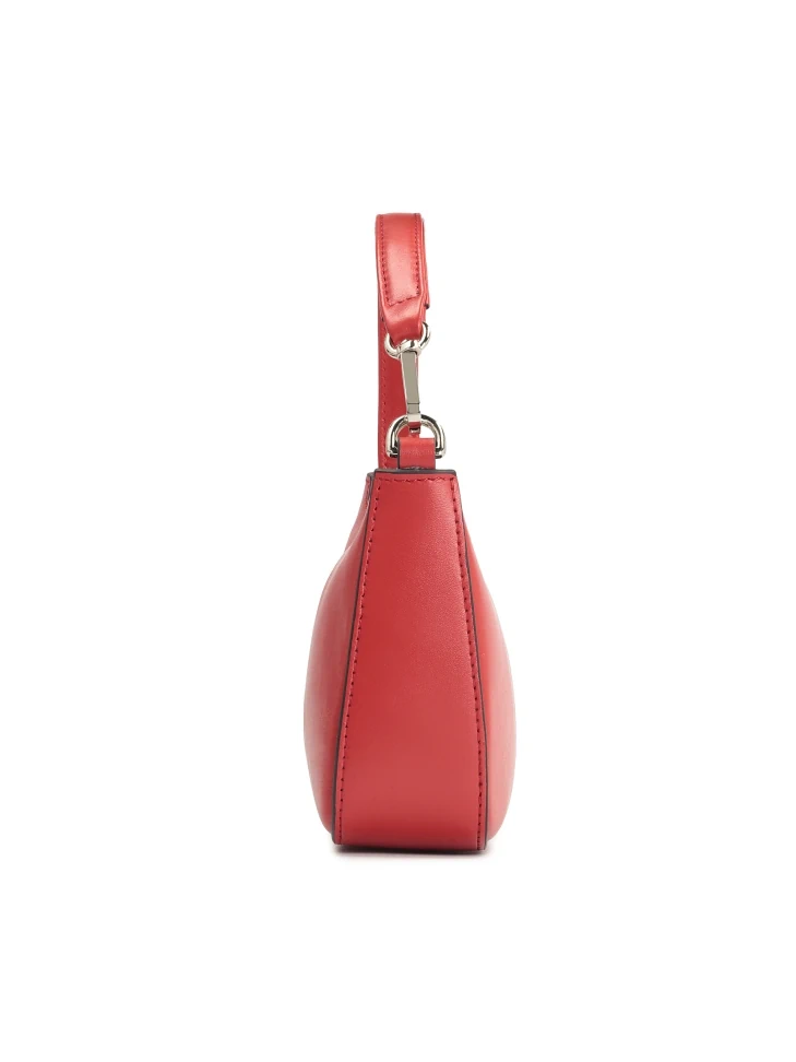 Kazar Red Grain Leather Bag For Carrying By The Handle