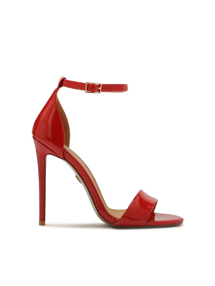 kazar Red patent leather sandals with built-in heel