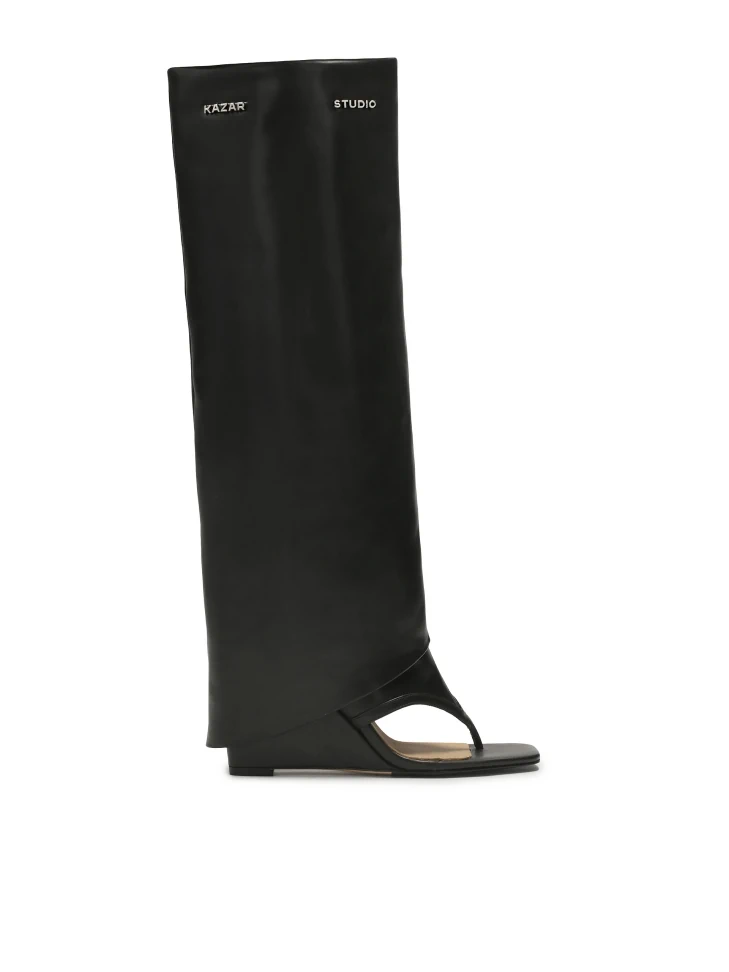 kazar Sandals on a platform with a turned-up long upper