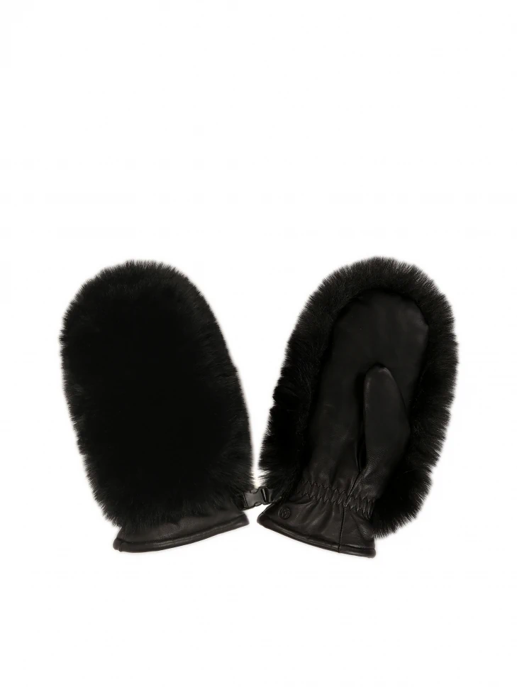 Kazar Single-finger Leather Gloves With Synthetic Fur