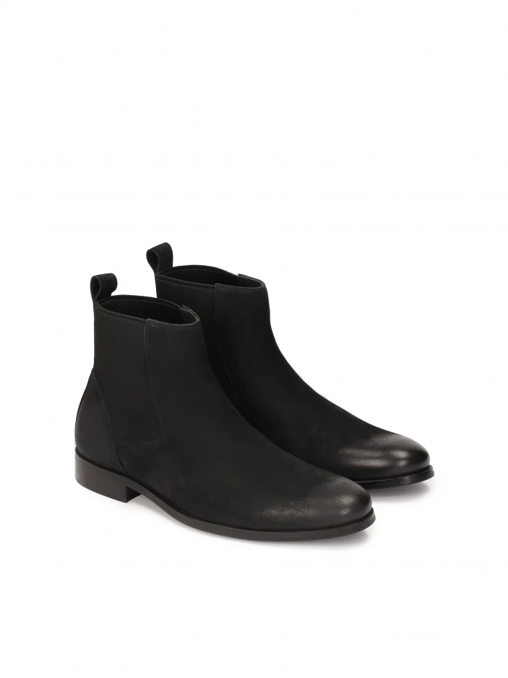 Kazar Slip-on Black Chelsea Boots With Elastic Inserts
