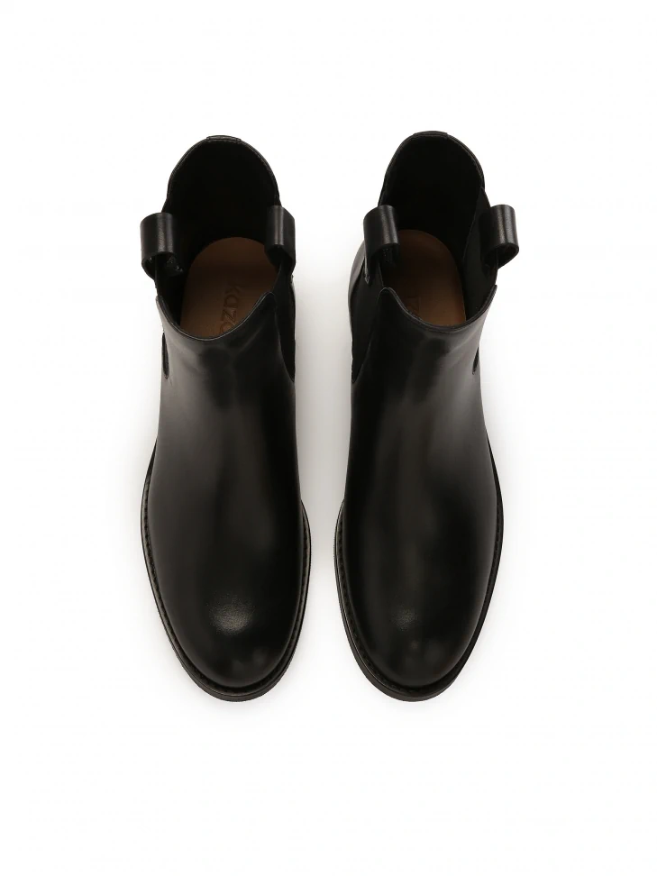 Kazar Slip-on Black Chelsea Boots With Elastics And Loops