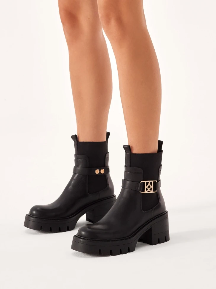 Kazar Slip-on Boots With Decorative Detachable Strap