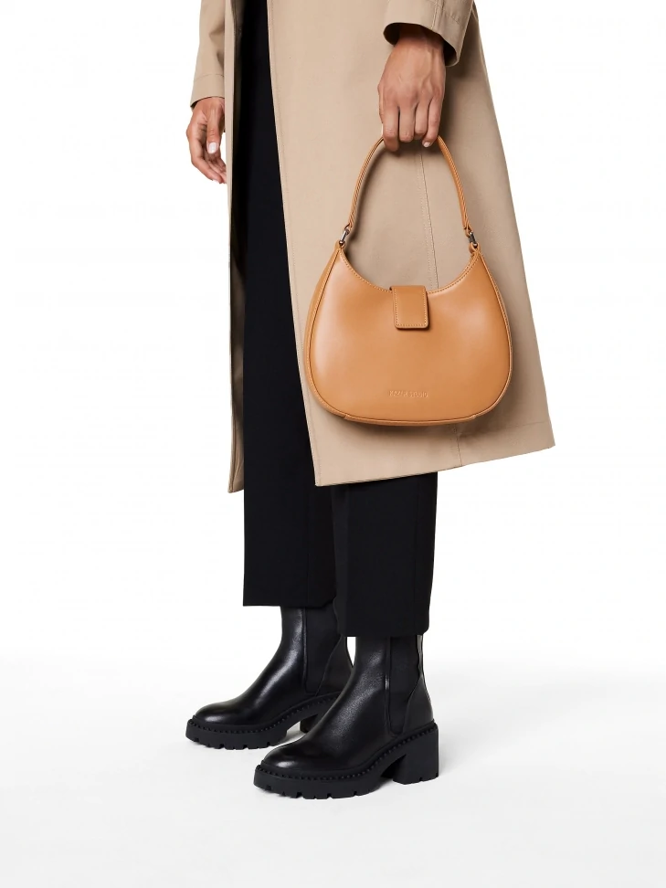 Kazar Slip-on Boots With Wide Heel In Natural Leather