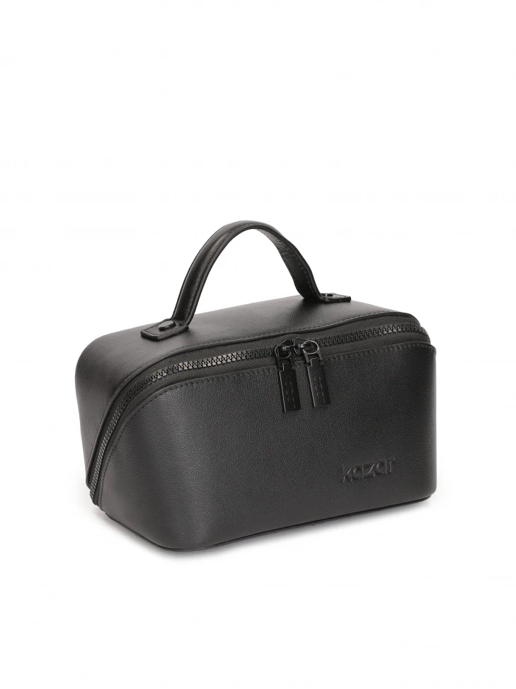 Kazar Small Leather Cosmetic Case With Regular Shape