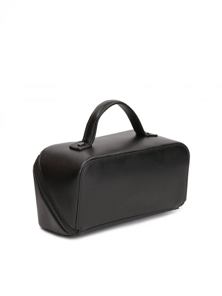 Kazar Small Leather Cosmetic Case With Regular Shape