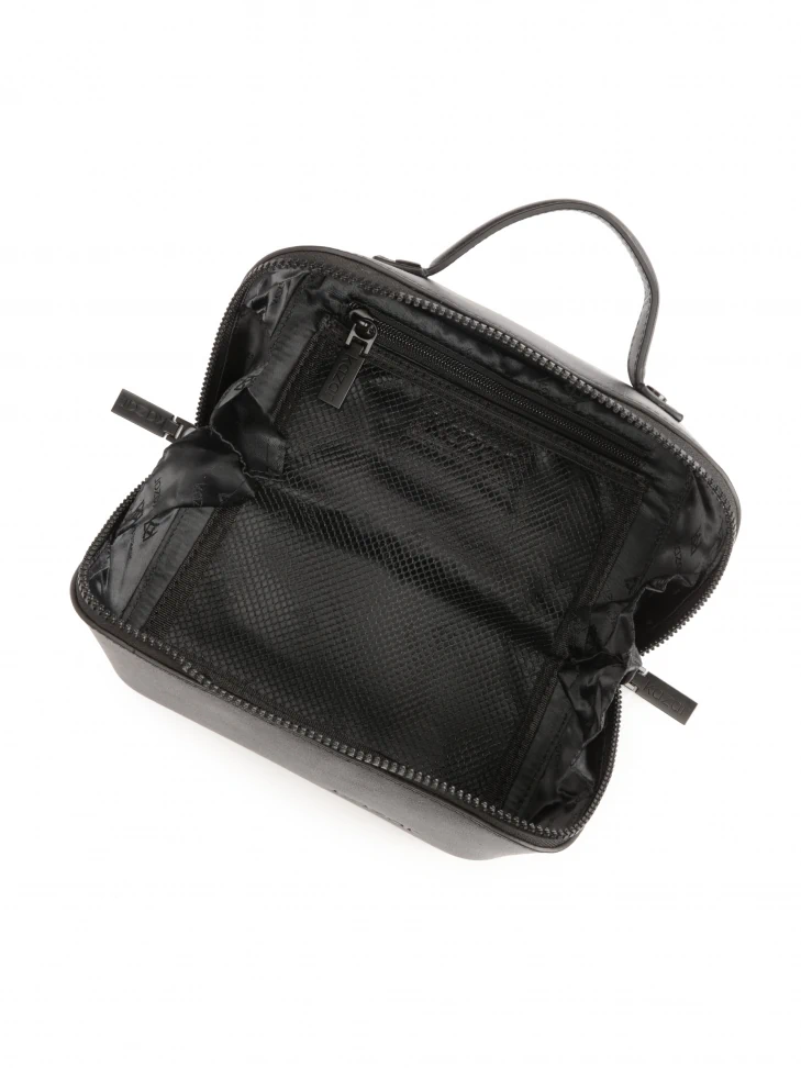 Kazar Small Leather Cosmetic Case With Regular Shape