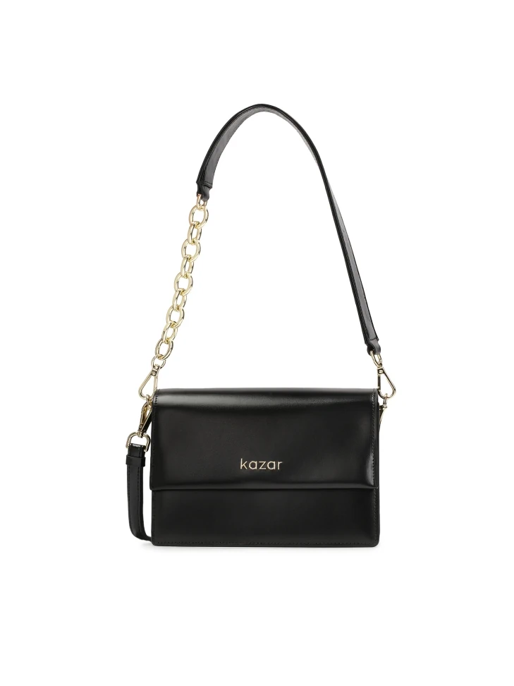 kazar Small leather handbag with rigid construction