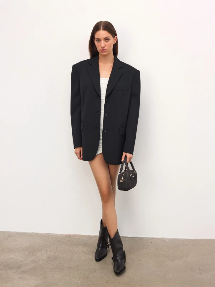 Kazar Small Suede Bowling Bag With Detachable Strap