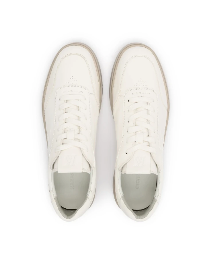 Kazar Sneakers In Natural Leather In Off-white Shade