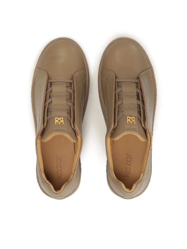 Kazar Sneakers In Taupe Color With Decorated Tongue
