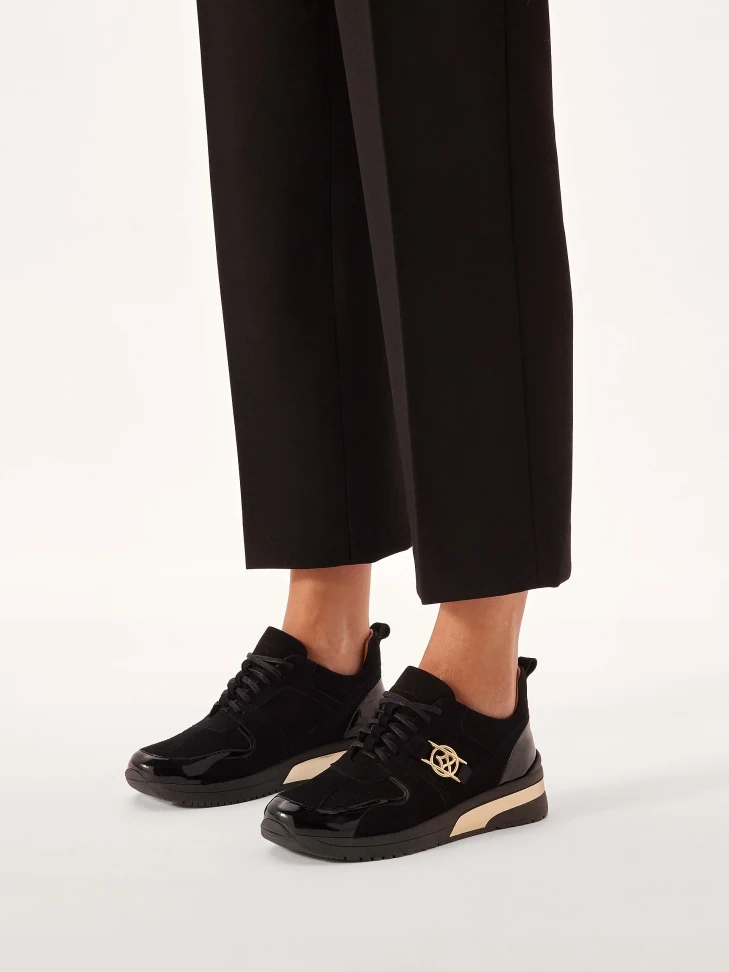 Kazar Sneakers Made Of Combined Materials On A Raised Sole