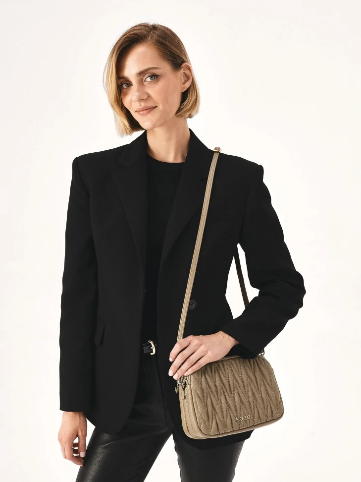 Kazar Strikingly Quilted Handbag With Shoulder Strap
