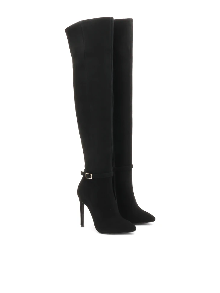 Kazar Suede Oveer Knee Boots On A High Stiletto Heel