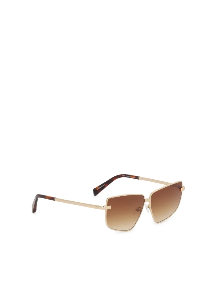 Kazar Sunglasses With Metal Frame And Brown Glasses