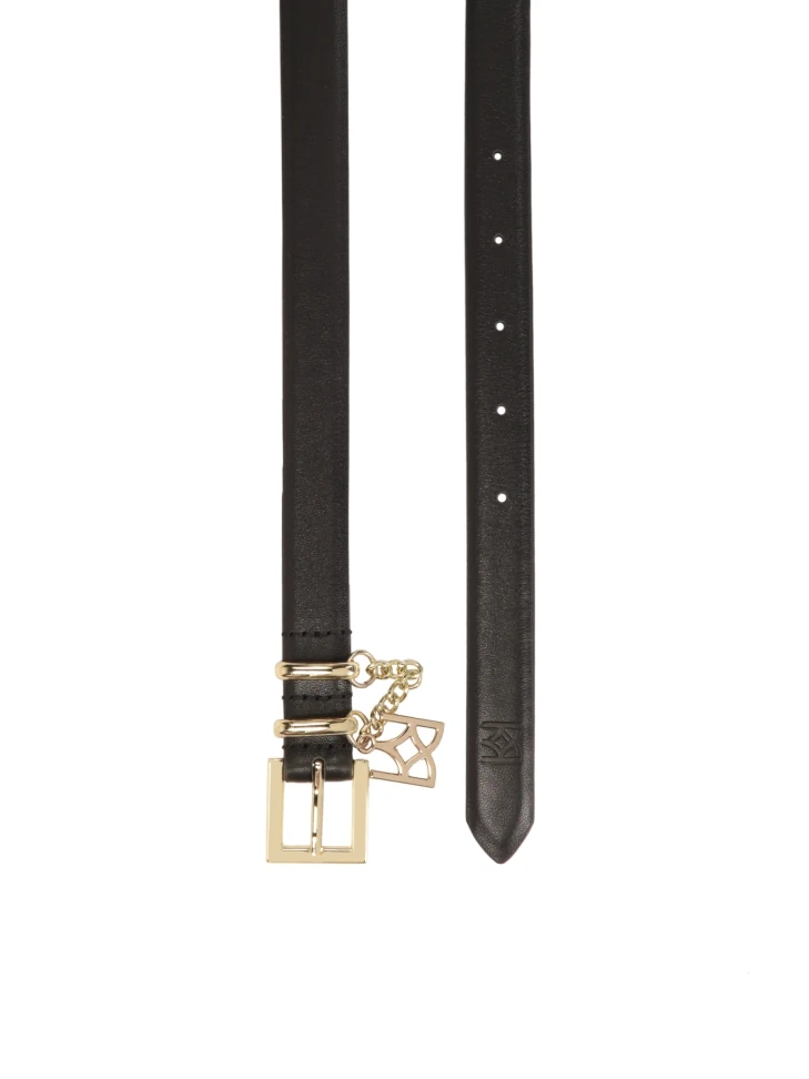 Kazar Tasteful Slim Belt With Chain And Monogram KAZAR