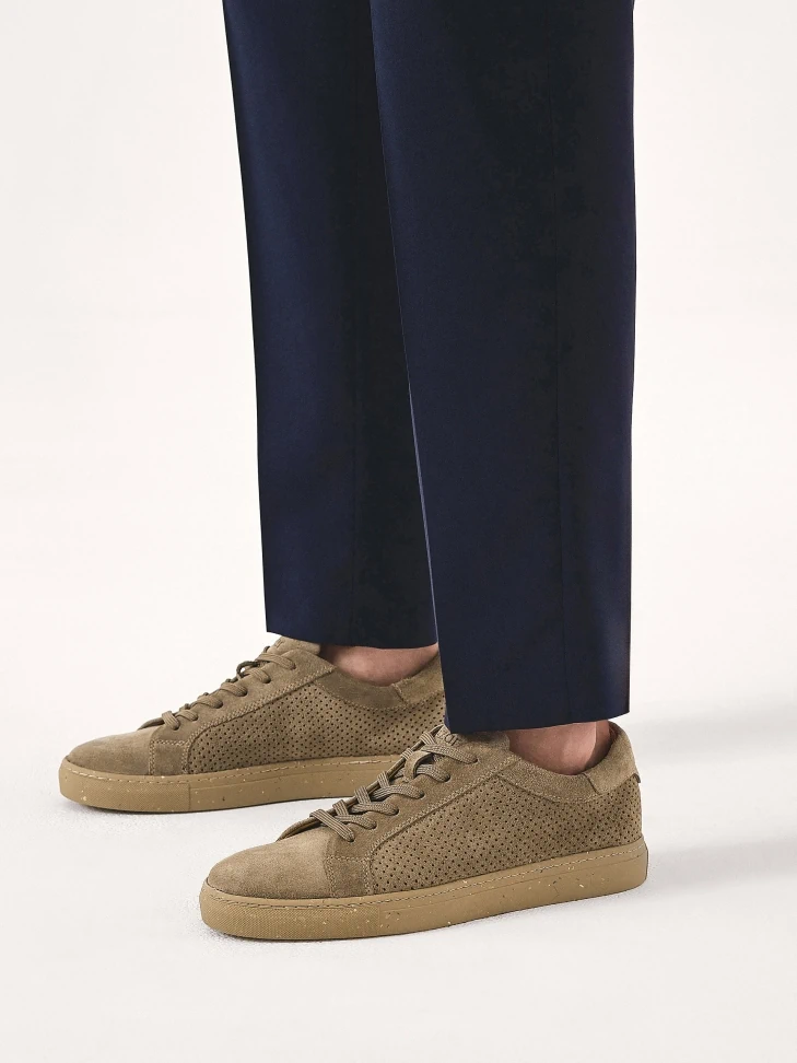 Kazar Taupe Sneakers With Perforations On The Upper