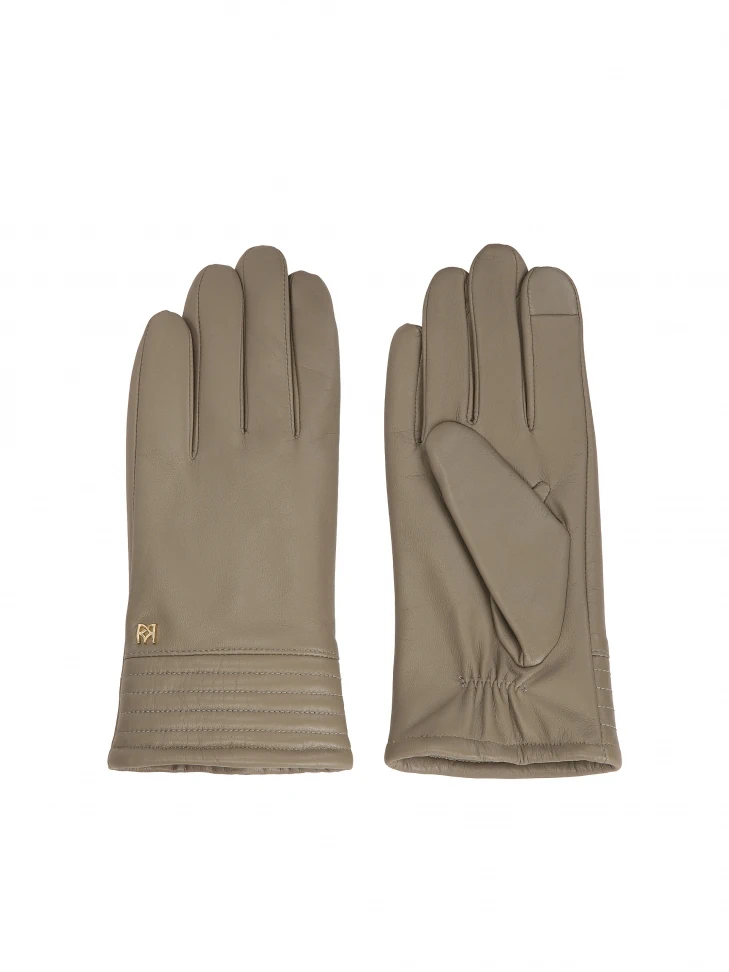 Kazar Taupe Women's Gloves With Touch Screen Function