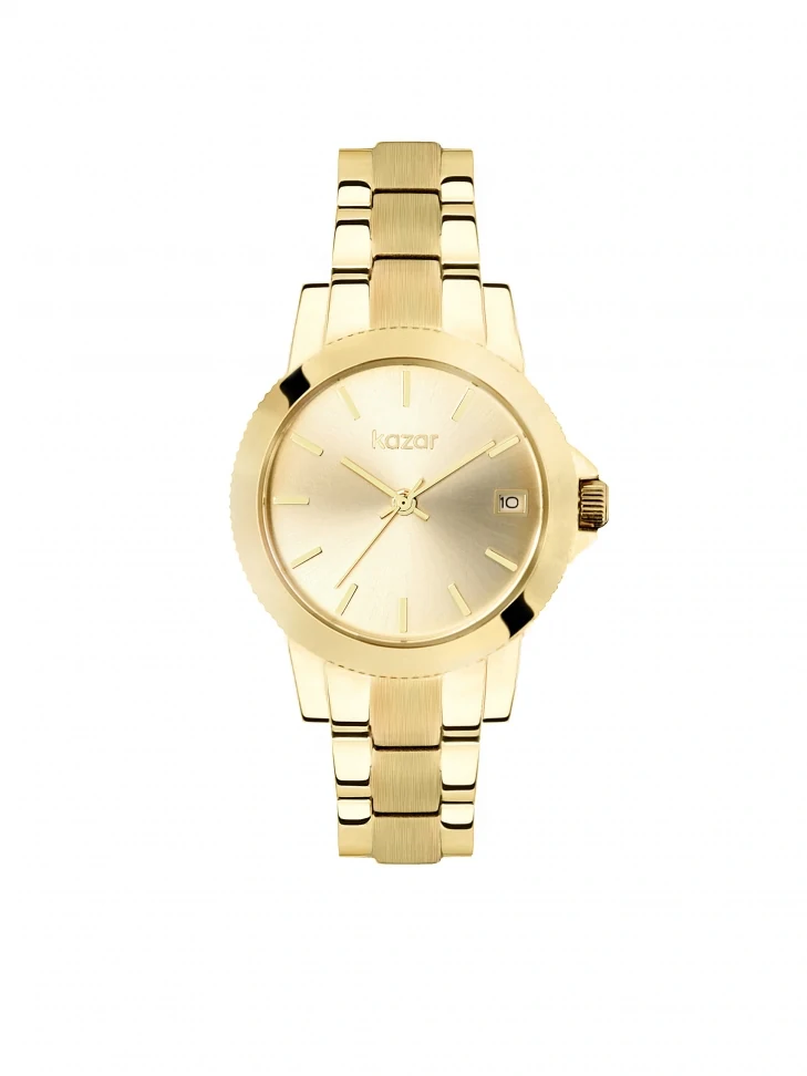 kazar Watch with narrow bracelet and serrated bezel