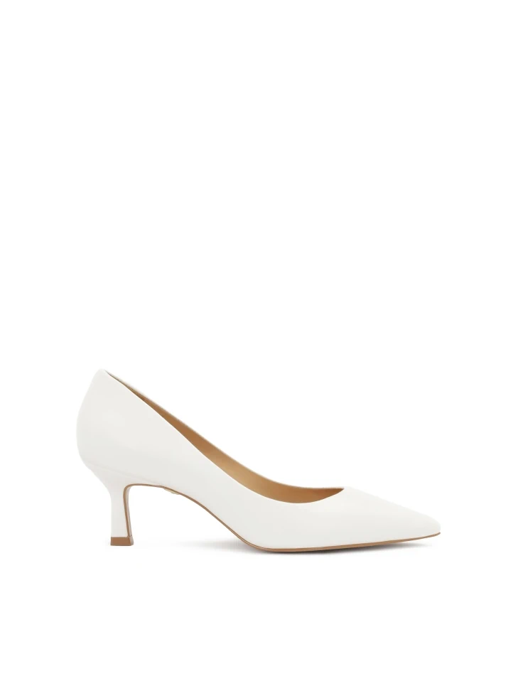 kazar White low-heeled pumps from Wedding Collection
