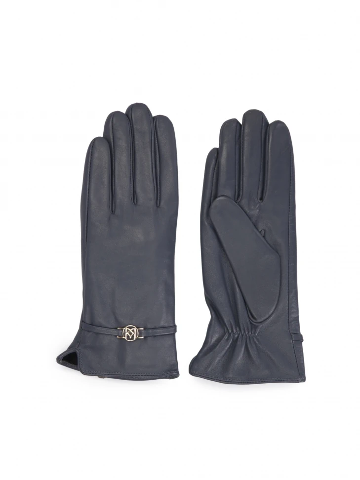 Kazar Women's Leather Gloves In A Classic Cut With Metal Embellishment