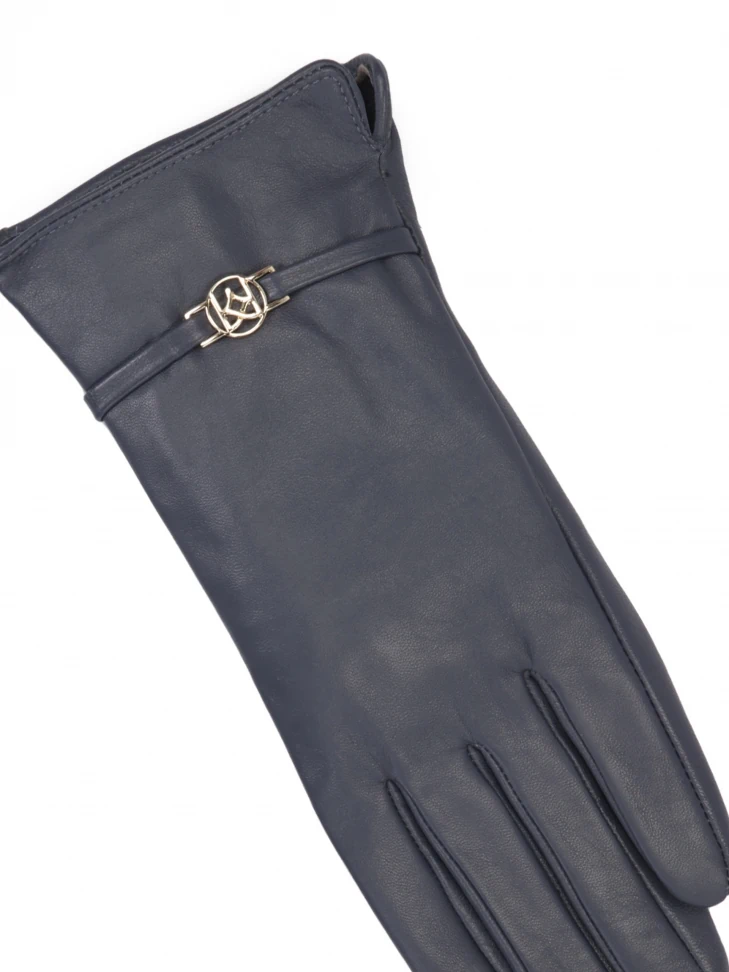 Kazar Women's Leather Gloves In A Classic Cut With Metal Embellishment