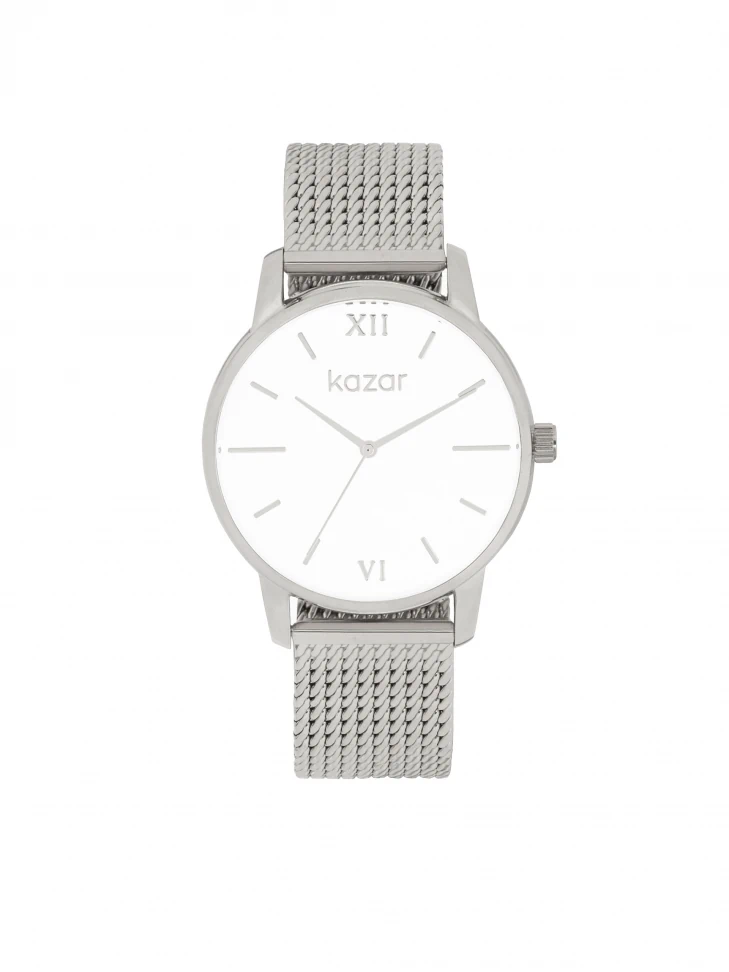 kazar Women's watch in silver color on mesh bracelet