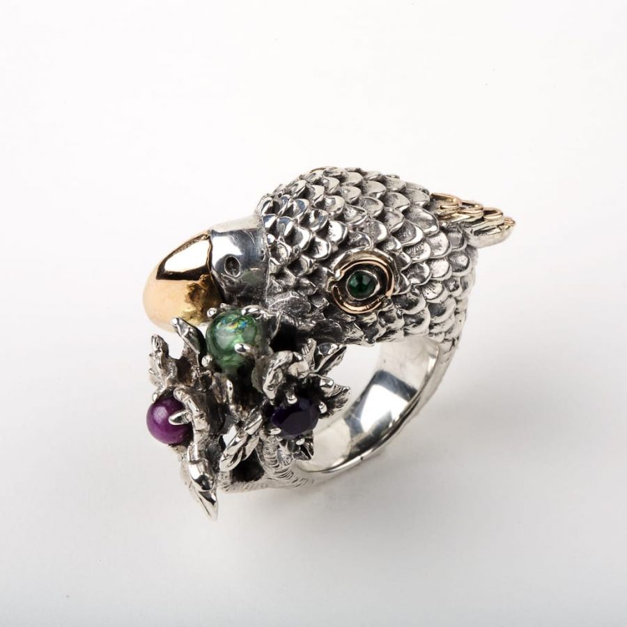 Kd2024 KDRI042 RING PARROT PSY