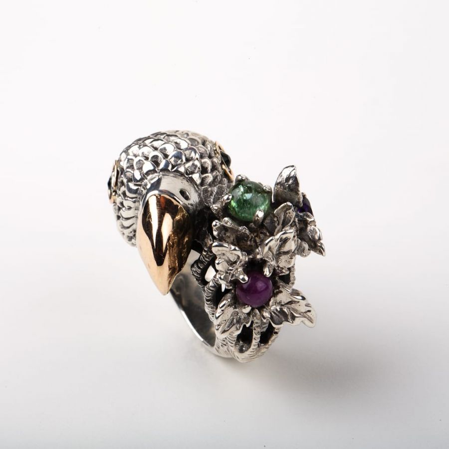 Kd2024 KDRI042 RING PARROT PSY