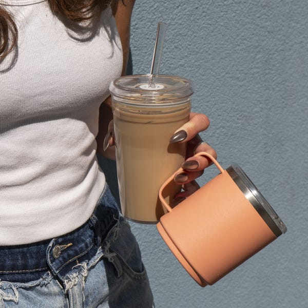 Keep Cup Camp Mug - M 12oz Clay Bone White / Nitro Black