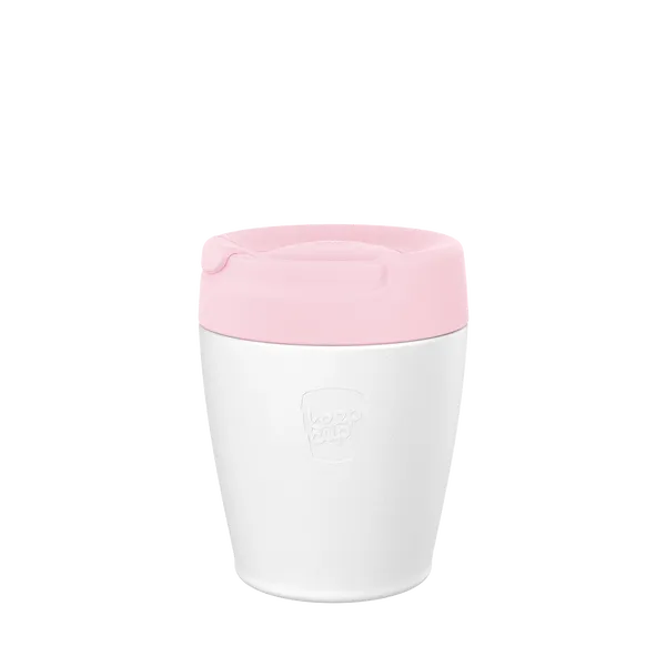 keep cup Traveller - S 8oz White Pashmak Pink