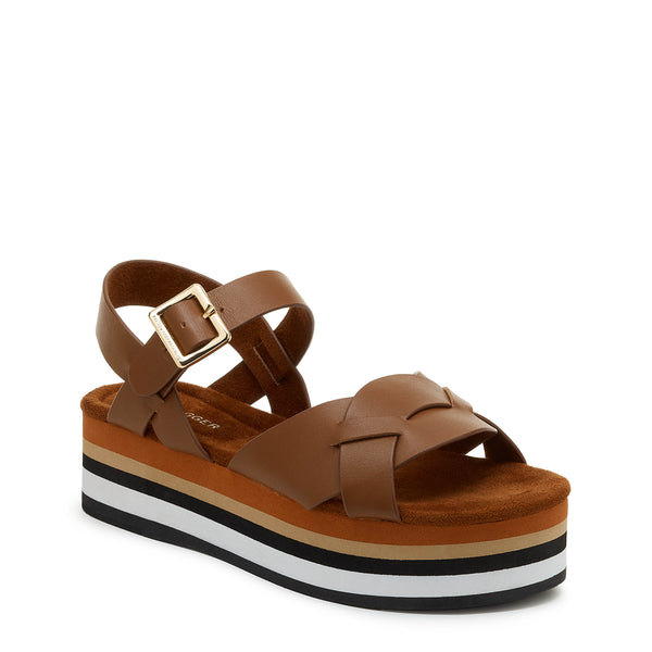 Kelsi Dagger Breeze Peanut Tricolor Platform Sandals