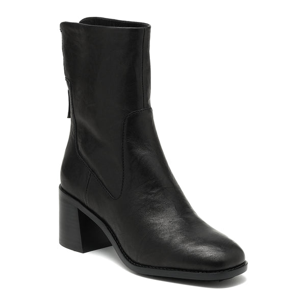 Kelsi Dagger Island Black Leather Wide Width Booties