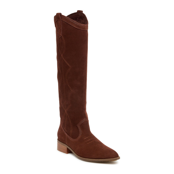 Kelsi Dagger Benson Cinnamon Suede Tall Boot