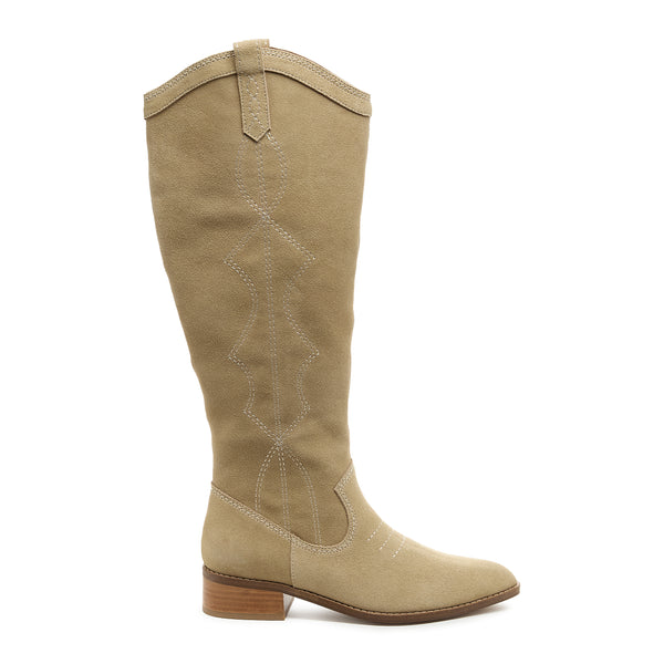 kelsi dagger Benson Oatmeal Suede Tall Boot