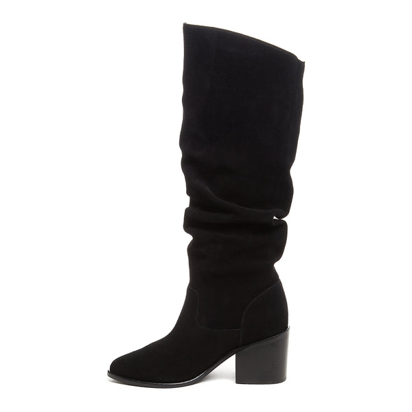 Kelsi Dagger Easton Black Suede Slouchy Boots
