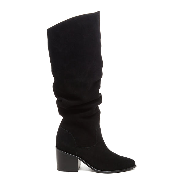 kelsi dagger Easton Black Suede Slouchy Boots