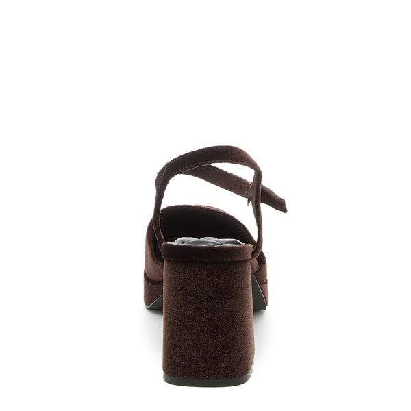 Kelsi Dagger Edna Mahogany Velvet Platform