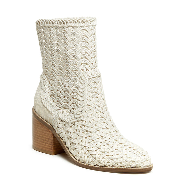 Kelsi Dagger Emery Ivory Crochet Booties