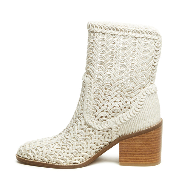 Kelsi Dagger Emery Ivory Crochet Booties